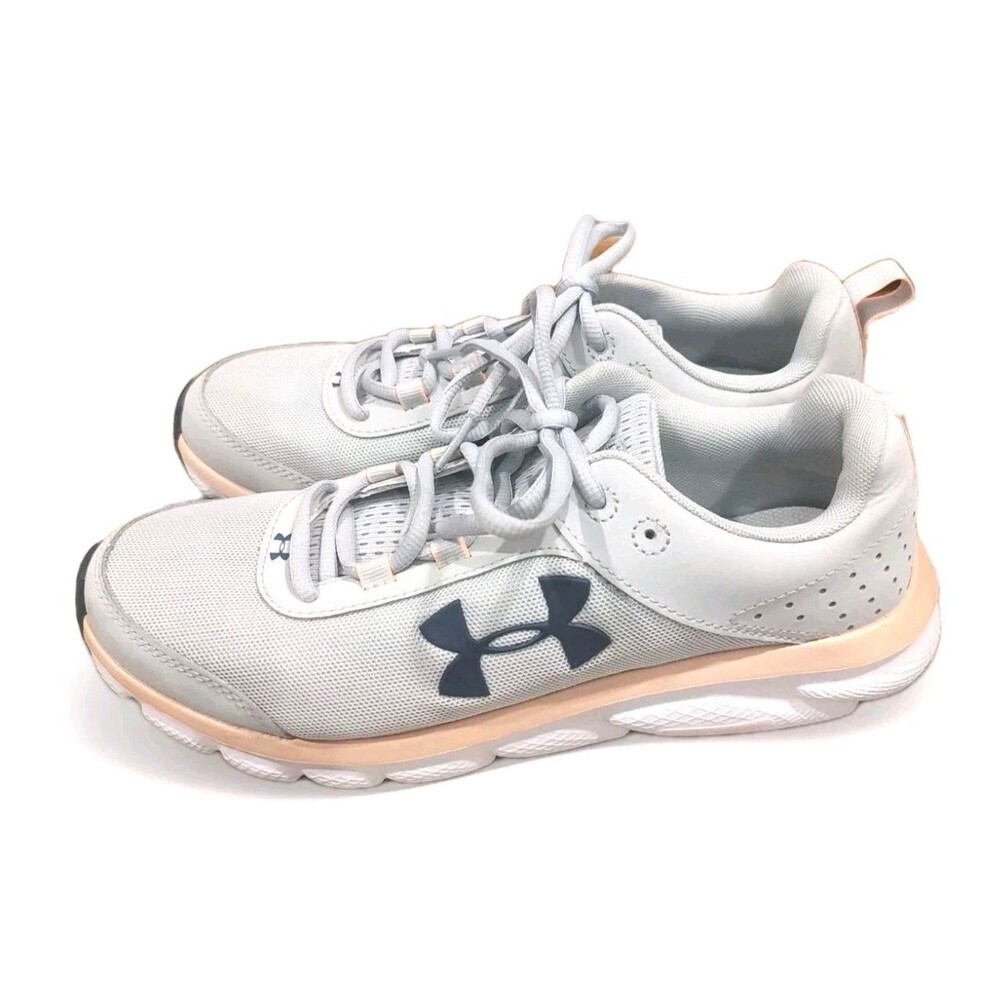Under Armour Shoes Women’s 10 Charged Assert 8 Style 3021972-105 Gray Peach UA